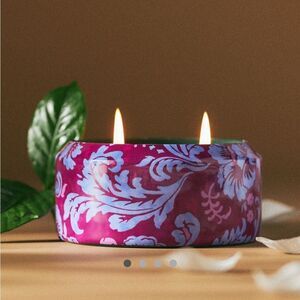 Anthropologie Liz Floral Night Gardenia Candle Tin